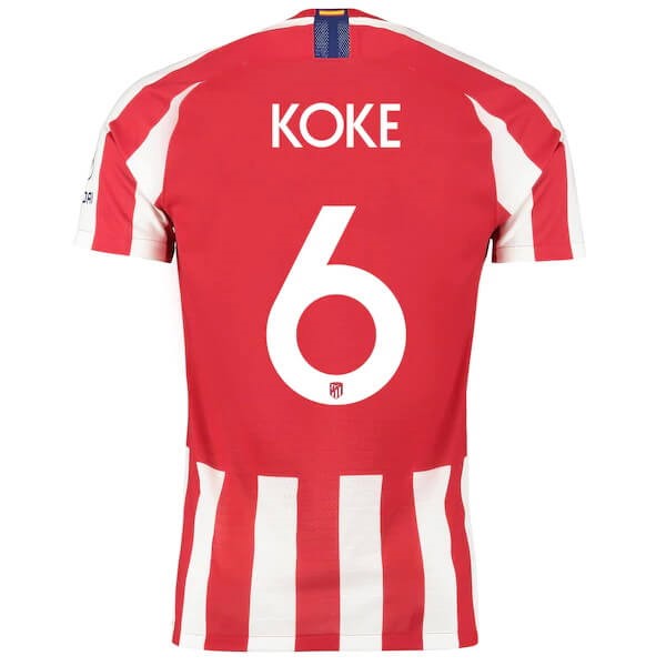 Tailandia Camiseta Atletico Madrid NO.6 Koke Primera equipación 2019-2020 Rojo